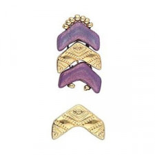 Cymbal ™ DQ metal bead substitute Koudouro for Chevron Duo - Gold